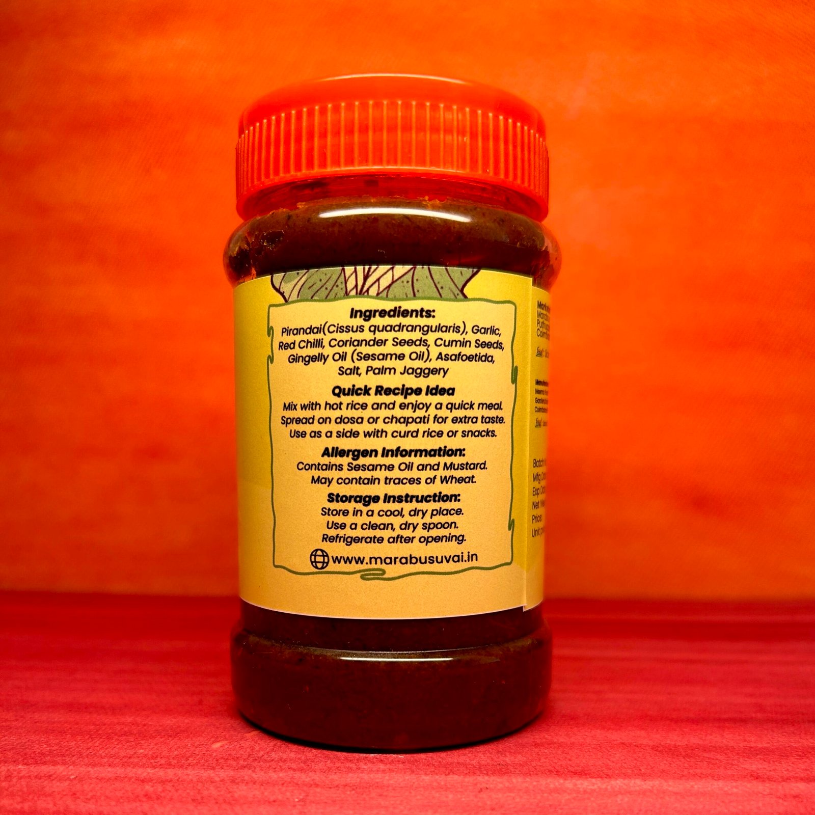 Authentic South Indian Pirandai Thokku - Image 2